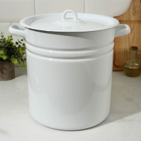 Кастрюля цилиндрическая, 12 л, индукция, цвет белый Кастрюля цилиндрическая, 12 л, индукция, цвет белый