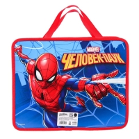 Папка пластиковая с ручками А4, на молнии, 75х330х260 мм, Человек-паук Папка пластиковая с ручками А4, на молнии, 75х330х260 мм, Человек-паук