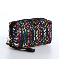 Косметичка на молнии, цвет чёрный/разноцветный Косметичка на молнии, цвет чёрный/разноцветный