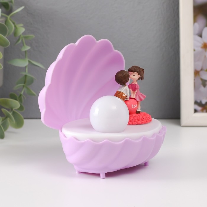 Сувенир пластик свет "Парочка в ракушке" МИКС 11,5х10х11,5 см