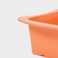 Форма для выпечки Доляна &laquo;Хлеб. Полосы&raquo;, силикон, 27,5&times;13,5&times;7 см, внутр.размер 23,5&times;11 см, цвет персиковый