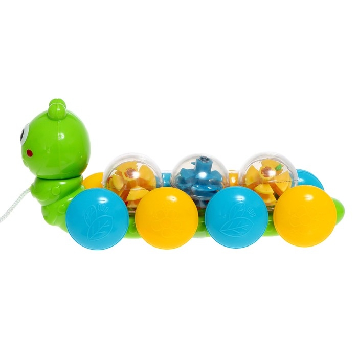 Каталка на веревке «Весёлый червячок» Каталка на веревке «Весёлый червячок»