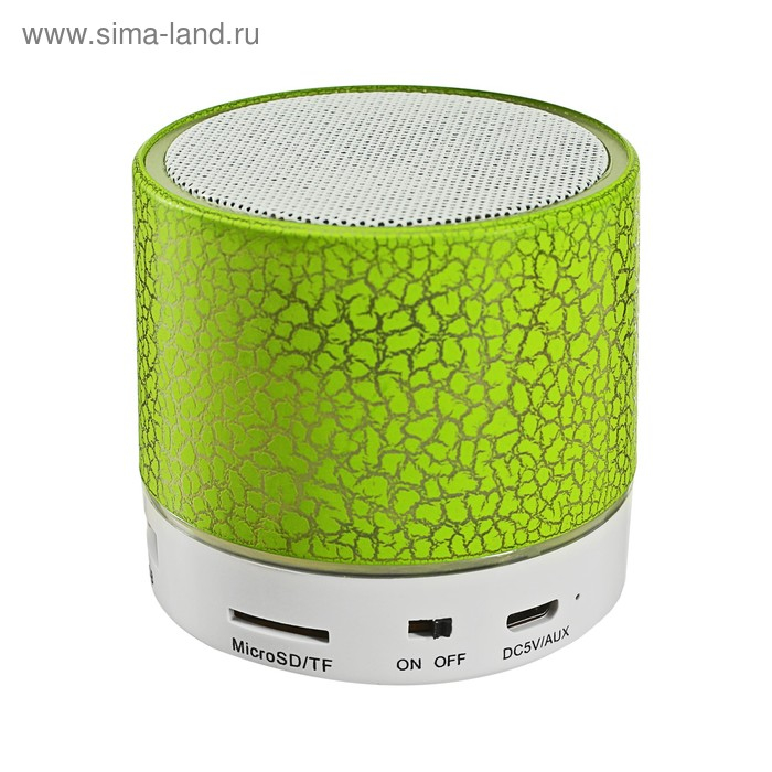 Портативная колонка Luazon LAB-04, с подсветкой, Bluetooth, USB, microSD, microUSB, МИКС