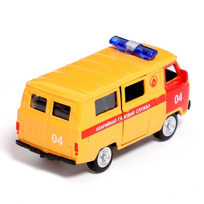 Машина металлическая «УАЗ 3962. Газовая Служба», инерция, 1:50 Машина металлическая «УАЗ 3962. Газовая Служба», инерция, 1:50