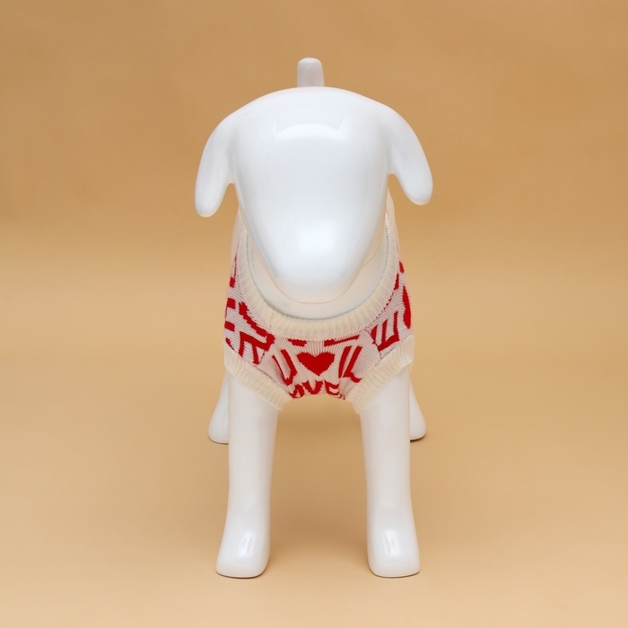 Свитер "ILOVEYOU", XL (ДС 34, ОШ 34, ОГ 32-51 см)