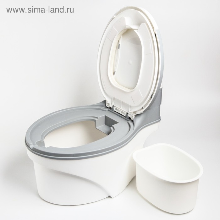 Горшок-унитаз, цвет белый/серый Горшок-унитаз, цвет белый/серый