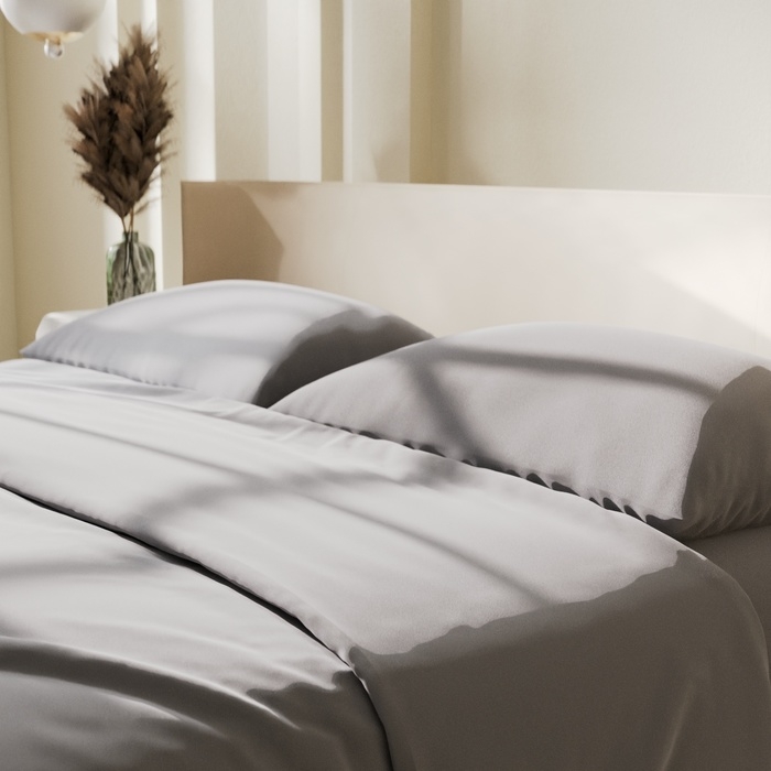 Постельное бельё LoveLife дуэт Постельное бельё LoveLife дуэт "Gray mist" 150х215см-2 шт, 225х240см, 50х70±3см-2 шт, микрофибра 85гр