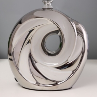 Настольная лампа "Лейла" Е14 40Вт белый серебро 20х20х33см Настольная лампа "Лейла" Е14 40Вт белый серебро 20х20х33см