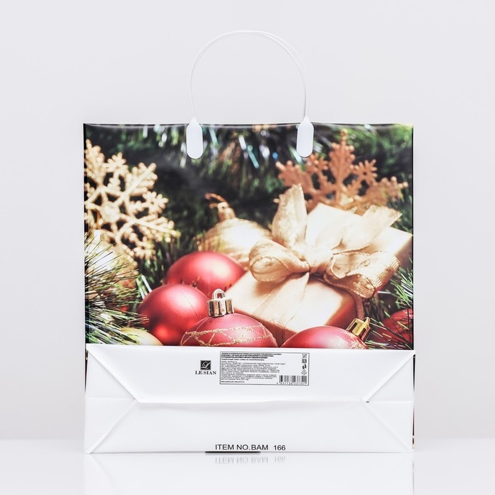 Новый год. Пакет Новый год. Пакет "Композиция", мягкий пластик, 30х30 100 мкм.