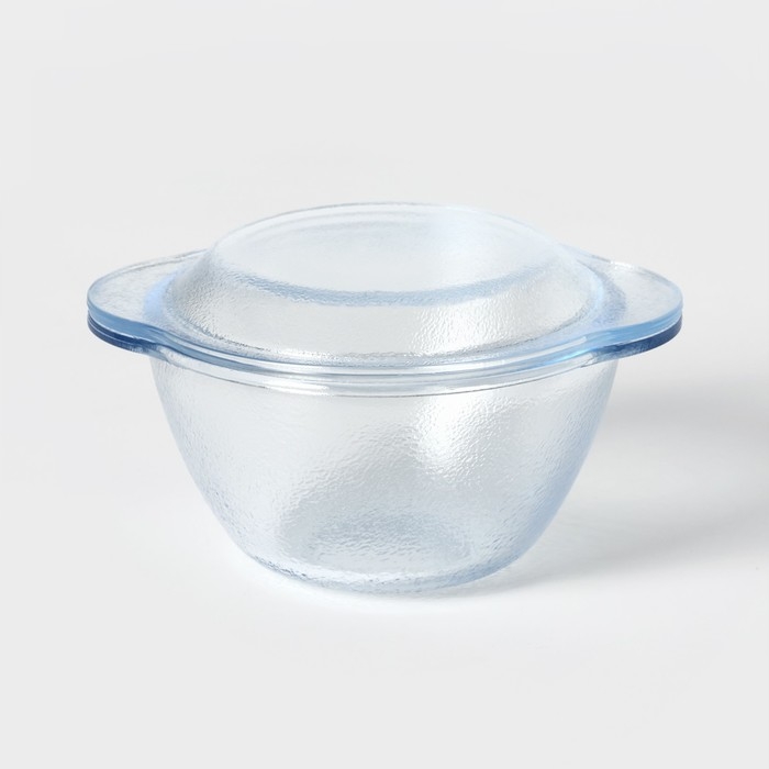 Форма стеклянная для запекания &laquo;Горшочек с крышкой&raquo;, d=15 см, h=10,5 см