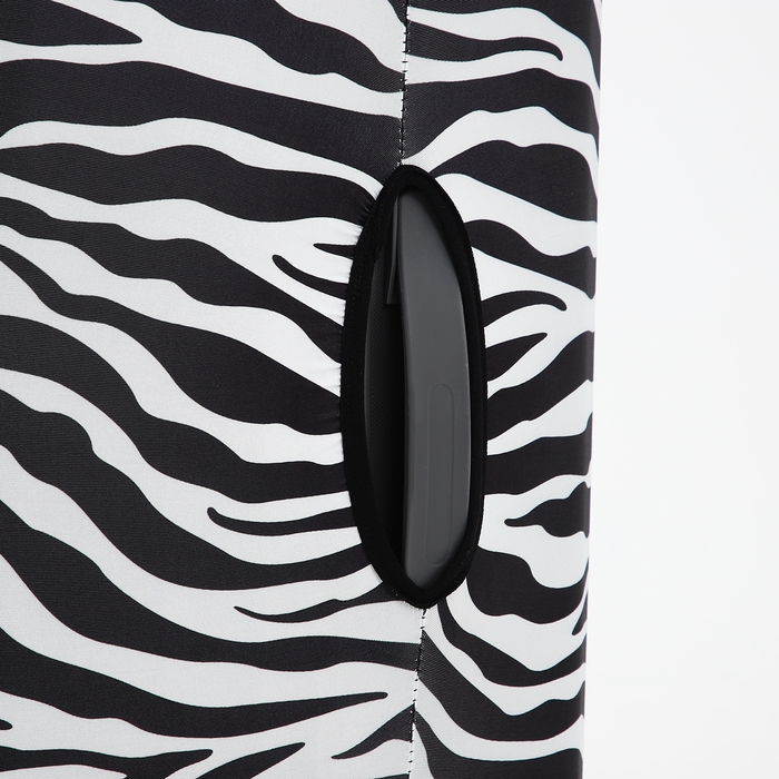 Чехол на чемодан L, цвет белый/чёрный Чехол на чемодан L, цвет белый/чёрный