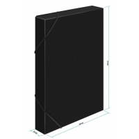 Папка-короб на резинке А4, 500мкм, Calligrata, корешок 25 мм, до 230 листов, тиснение "песок", черная Папка-короб на резинке А4, 500мкм, Calligrata, корешок 25 мм, до 230 листов, тиснение "песок", черная