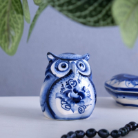 Сувенир &laquo;Совёнок&raquo;,  гжель