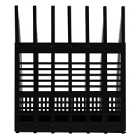 Лоток для бумаг cборный, вертикальный, LINE, 6 отделений, чёрный