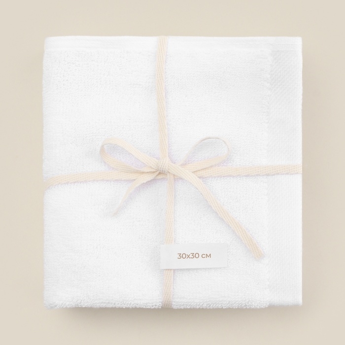 Набор салфеток SL HOME: Basic Набор салфеток SL HOME: Basic "Блан де Блан" 30х30 см - 3 шт., 100% хлопок, 530 г/м2