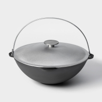 Казан чугунный Wild Kitchen &laquo;Туризм&raquo;, 8 л, d=36 см, лопатка и губка в комплекте