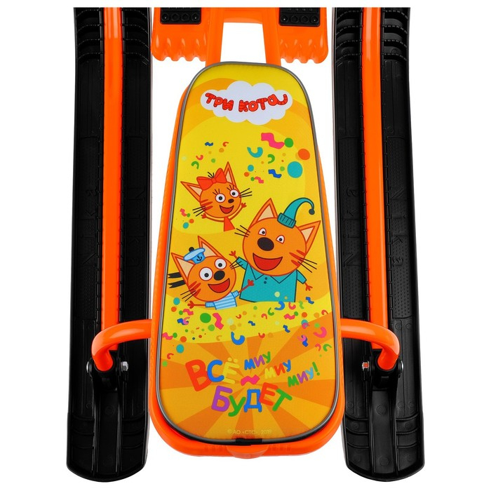 Снегокат &laquo;Тимка спорт 2 Три кота&raquo;, ТС2/ТК, цвет оранжевый/чёрный