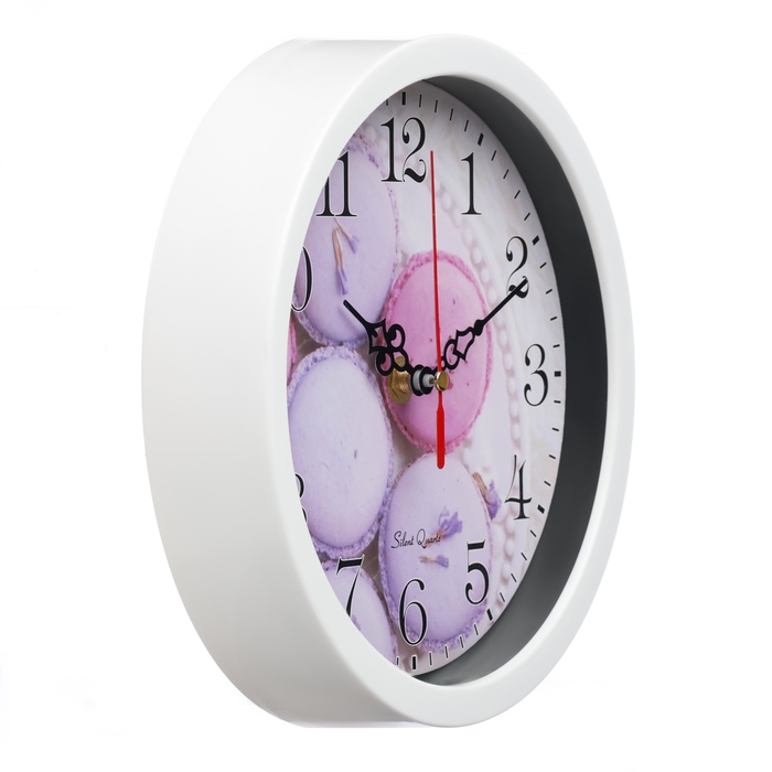 Часы настенные, серия: Кухня, Часы настенные, серия: Кухня, "Десерт", плавный ход, d-20 см, белые