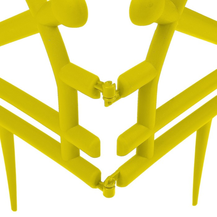 Ограждение декоративное, 32 &times; 280 см, 7 секций, пластик, жёлтое, &laquo;Штурвал&raquo;