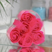 Мыльные розочки, фуксия, набор 6 шт. Мыльные розочки, фуксия, набор 6 шт.