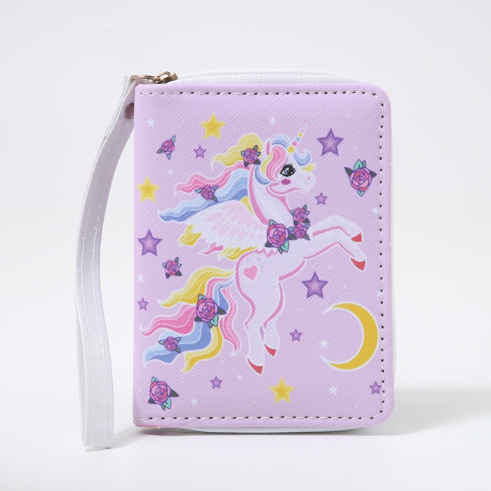 Кошелёк детский на молнии «Выбражулька», цвет сиреневый Кошелёк детский на молнии «Выбражулька», цвет сиреневый