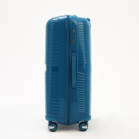 Чемодан большой 100 л (L), отдел на молнии, кодовый замок, цвет синий