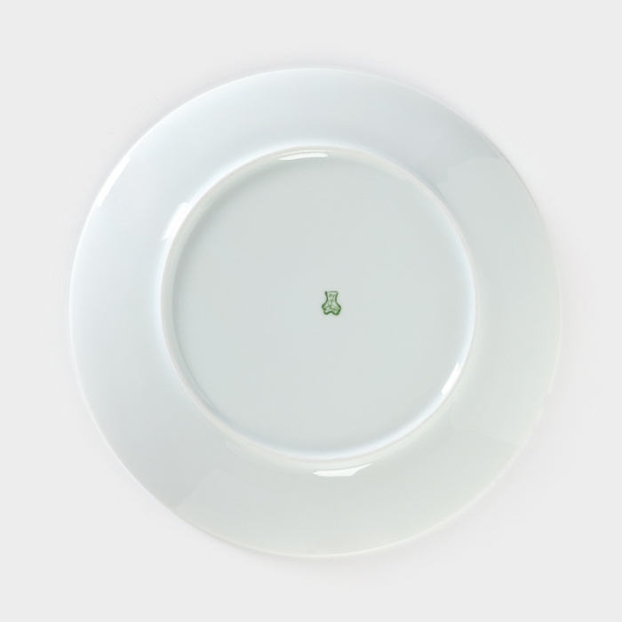 Тарелка фарфоровая &laquo;Сафари. Зебра&raquo;, d=24 см, цвет белый