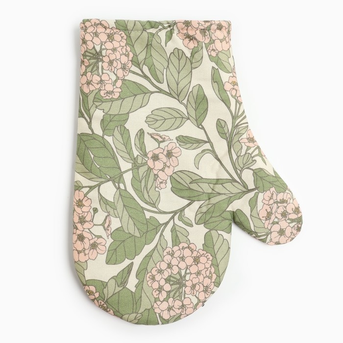 Варежка-прихватка Варежка-прихватка "Этель" Spring garden 20х27см,100% х/л,саржа 190 г/м2