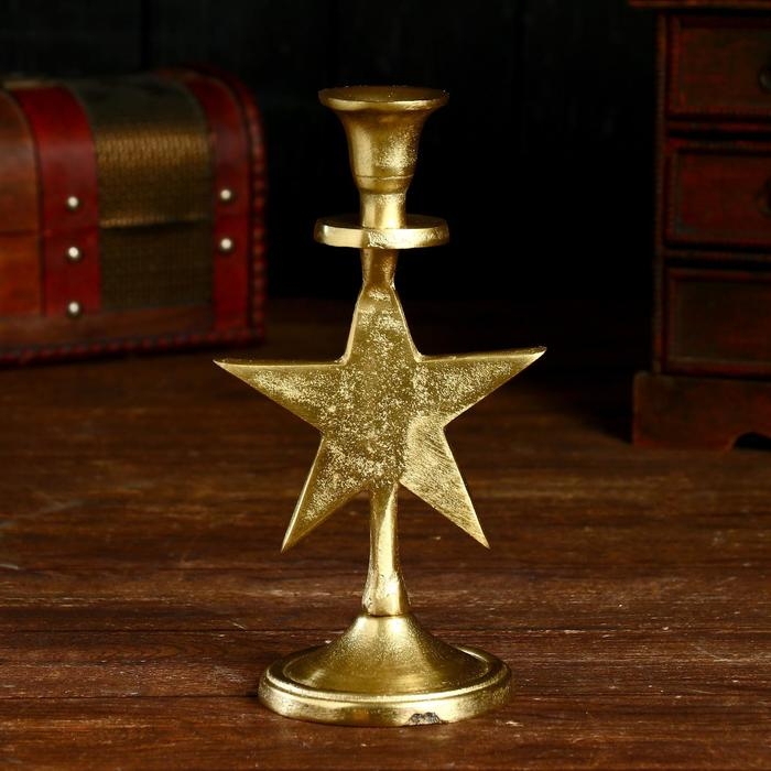 Подсвечник Подсвечник "Звёздочка" алюминий 10х7х20 см