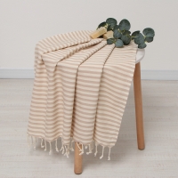 Пештемаль &laquo;Полосы&raquo; 100х180 см, бежевый