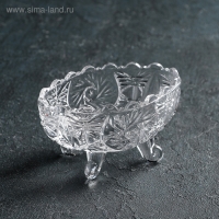 Конфетница стеклянная на ножках Доляна «Вихрь», 13,5×9×7,5 см Конфетница стеклянная на ножках Доляна «Вихрь», 13,5×9×7,5 см