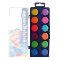 Акварель 12 цветов, ErichKrause Kids Space Animals Neon+Pastel, пластик, европодвес