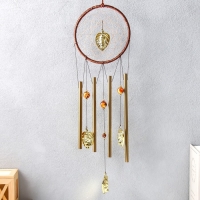 Музыка ветра+ловец снов "Ганеша в круге" 4 трубки 52 см Музыка ветра+ловец снов "Ганеша в круге" 4 трубки 52 см