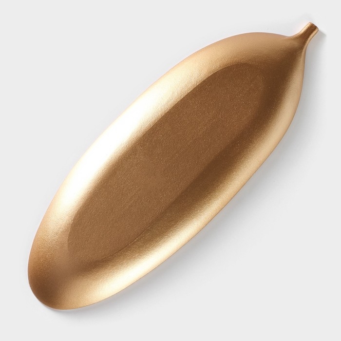 Блюдо для фруктов Доляна &laquo;Золотой лист&raquo;, 49&times;17,5 см, цвет золотистый