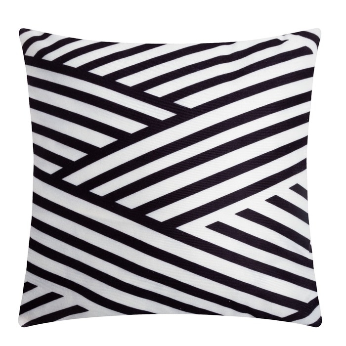 Наволочка декоративная Этель Геометрия &laquo;Полосы&raquo; 40х40 см, велюр