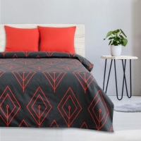 Постельное бельё "Этель" евро Коралловый лепесток 200х217 см, 240*220 см, 70х70 см - 2 шт., поплин 125 г/м&sup2;