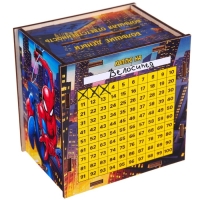 Копилка деревянная с цифрами, 12х12х8.6 см, Человек-паук Копилка деревянная с цифрами, 12х12х8.6 см, Человек-паук