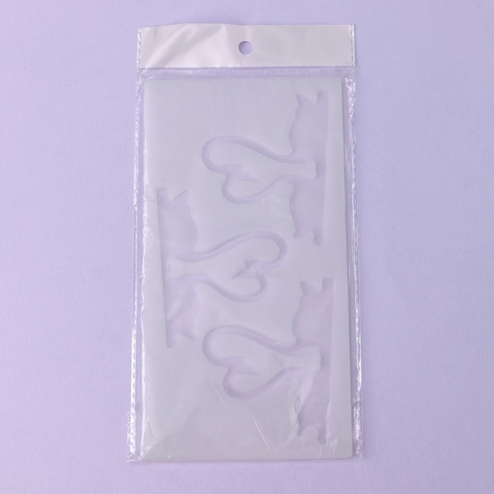 Форма для шоколада &laquo;Пара лебедей&raquo;, силикон, 3 ячейки, 20&times;10,5&times;0,3 см, цвет прозрачный