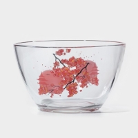 Набор салатников &laquo;Веточка сакуры&raquo;, стеклянный, 3 шт: 1.75 л, 0.8 л, 0.25 л