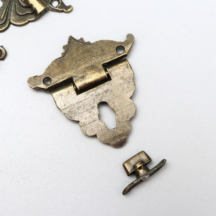 Замок для шкатулки металл "Узорная" набор 2 шт 4,8х4,5 см см