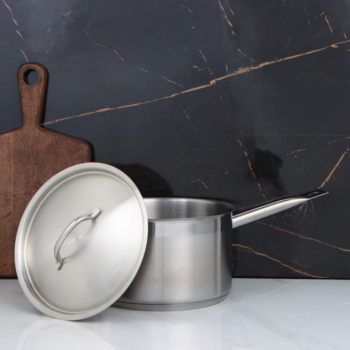 Сотейник, 4 л, d=20 см, h=12,5 см, металлическая крышка, капсульное дно, с двумя ручками, индукция Сотейник, 4 л, d=20 см, h=12,5 см, металлическая крышка, капсульное дно, с двумя ручками, индукция
