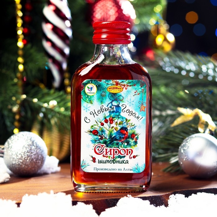 Новый год. Новогодний сироп из шиповника Vitamuno, 100 мл Новый год. Новогодний сироп из шиповника Vitamuno, 100 мл