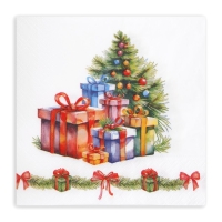 Новогодние салфетки бумажные Лилия &laquo;Новогодние подарки&raquo;, 2 слоя, 33х33 см, 20 шт