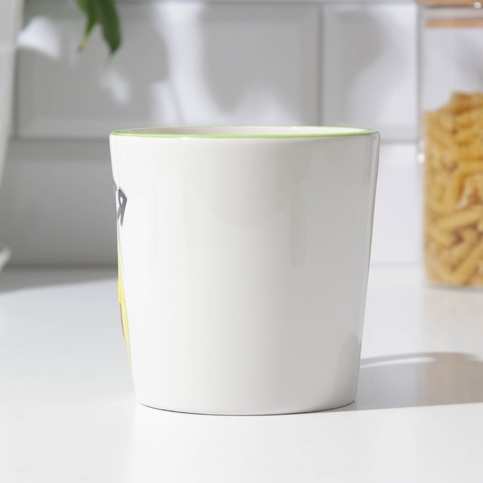 Кружка керамическая &laquo;Авокотя&raquo;, 450 мл, цвет белый