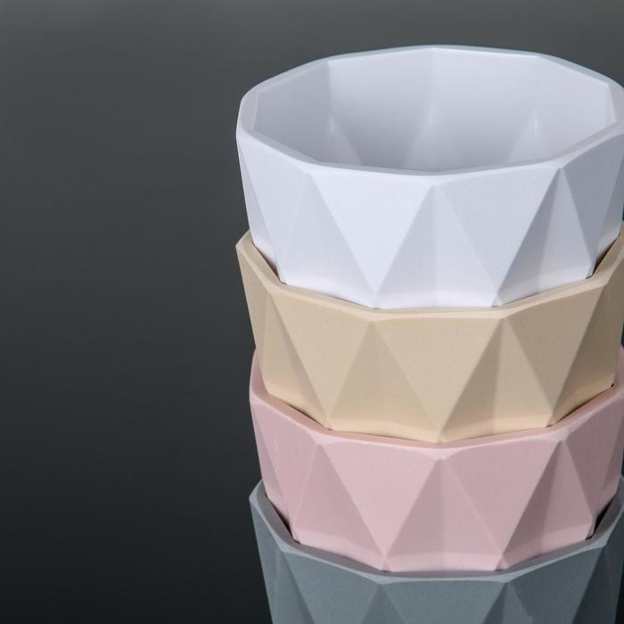 Кашпо для цветов &laquo;Лофт&raquo;, пластик, 400 мл, цвет МИКС