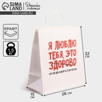 Пакет подарочный крафтовый, упаковка, «Писец здорово», 28 х 32 х 15 см Пакет подарочный крафтовый, упаковка, «Писец здорово», 28 х 32 х 15 см