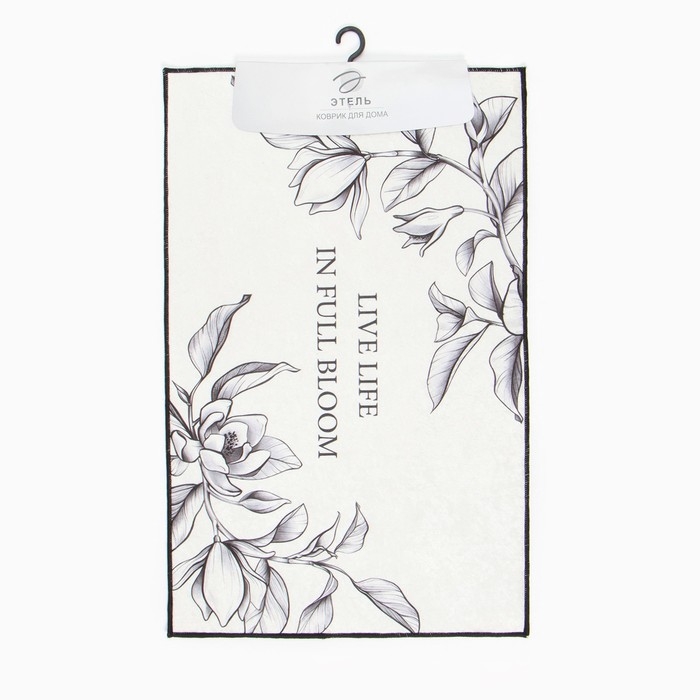 Коврик для ванной Этель Magnolia 50х80 см, 100% п/э, велюр Коврик для ванной Этель Magnolia 50х80 см, 100% п/э, велюр