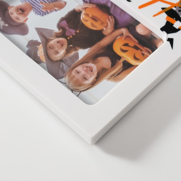 Фоторамка пластик 10х15 см "Счастливого Хэллоуина" белая 1х17,7х18 см