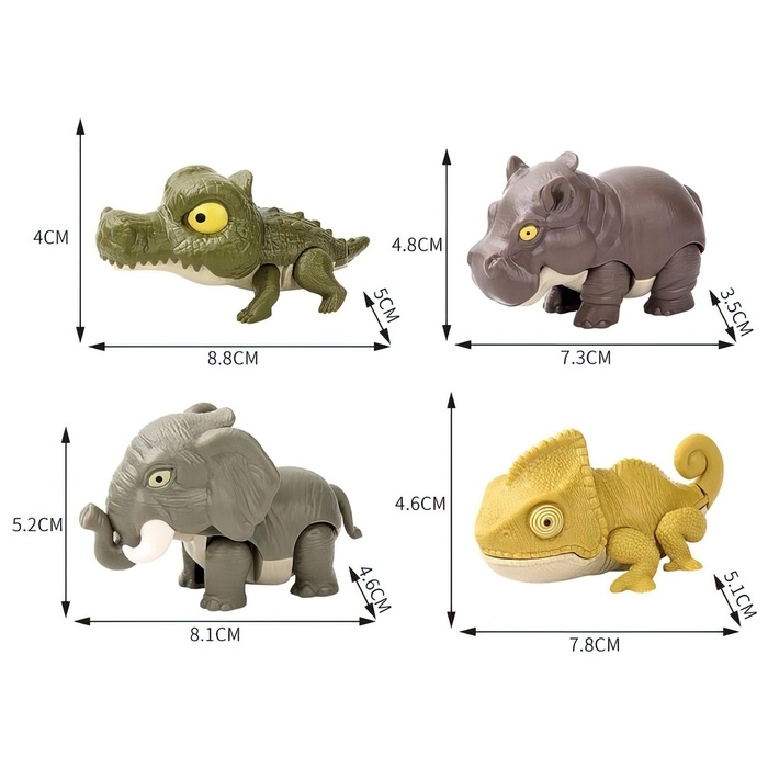 Игровой набор &laquo;Wild. Зубастики&raquo;, подвижные детали, 4 фигурки