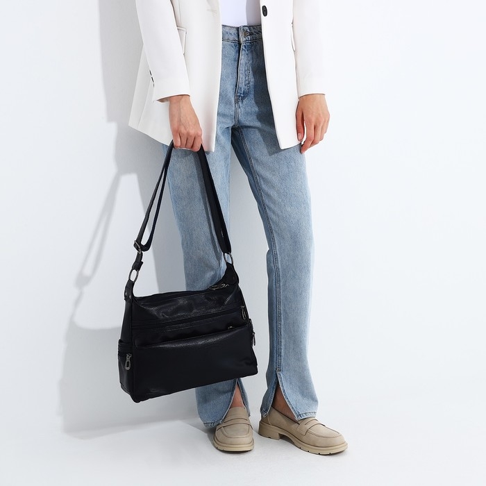 Сумка-мешок на молнии цвет тёмно-синий Сумка-мешок на молнии цвет тёмно-синий